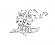 Coloriage Shimmer Shine Printable