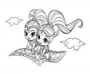 Coloriage Magic Carpet shimmer et shine