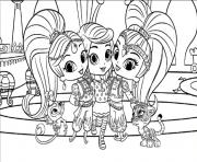 Coloriage Leah, shimmer et shine