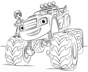 Coloriage blaze monster truck