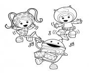 Coloriage umizoomi danse sur la musique