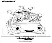 Coloriage les umizoomi dans la umi voiture