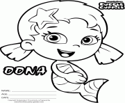 Coloriage Bubble Guppies Dona Smile