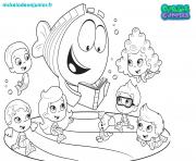 Coloriage bubulle guppies raconte une histoire