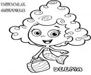 Coloriage Bubble Guppies Deema 2