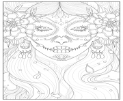 Coloriage adulte days of the dead par Juline