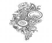 Coloriage zen antistress motif abstrait inspiration florale 6 par juliasnegireva