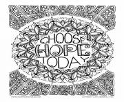 Coloriage adulte anti stress jennifer choose hope today