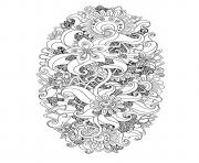 Coloriage zen antistress motif abstrait inspiration florale 9 par juliasnegireva