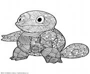 Coloriage mandala pokemon carapuce squirtle