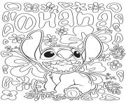 Coloriage mandala disney facile Stitch from Lilo and Stitch