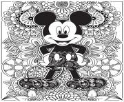 Coloriage mandala disney mickeymouse hd