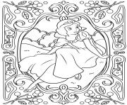 Coloriage mandala disney princesse blanche neige