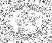 Coloriage mandala disney princesse raiponce