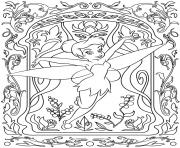 Coloriage mandala disney tinker bell