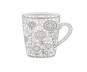 Coloriage tasse de cafe a colorier et imprimer