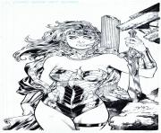 Coloriage original wonder woman cute by ed benes