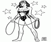 Coloriage wonder woman est prete