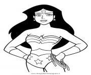 Coloriage wonder woman cartoon dessin anime enfant