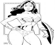 Coloriage wonder woman ink par dymartgd pour adulte dc comics