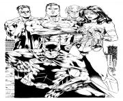 Coloriage wonder woman justice league inks par shoveke dc comics