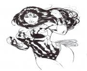 Coloriage wonder woman pour adulte ink par saruxaxa dc comics