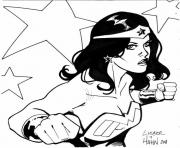 Coloriage wonder woman par david hahn and steve liber dc comics