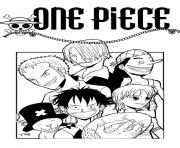 Coloriage one piece manga toute lequipe