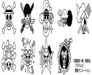 Coloriage logos one piece manga