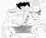 Coloriage Luffy Gear 2 onepiece