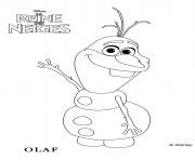 Coloriage olaf fait un salut disney frozen