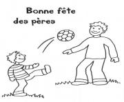 Coloriage bonne fete des peres football