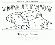 Coloriage papa je taime fete des peres