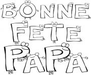 Coloriage bonne fete papa drole humour