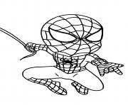 Coloriage mini spider man 2017 figurine