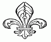 Coloriage fleur de lis ancienne