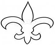 Coloriage fleur de lis nouvelle orlean