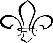 Coloriage fleur de lis style original