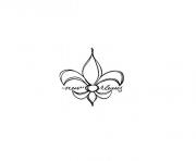 Coloriage fleur de lis new orleans