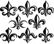 Coloriage Fleur De Lis New Orleans Stock Vector