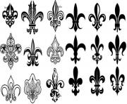 Coloriage fleur de lis france louisiana quebec gothic traditional art deco