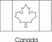 Coloriage drapeau canada flag day