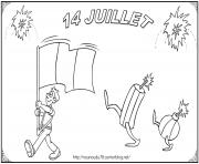 Coloriage 14 juillet fete nationale france