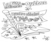 Coloriage la fete nationale du quebec celebrer quatre siecles