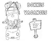 Coloriage bonnes vacances ete