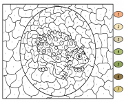 Coloriage ankylosaurus magique