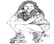 Coloriage soy luna en patin facile a colorier photo