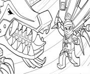 Coloriage LEGO Ninjago Zane And His Ice Dragon