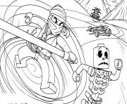 Coloriage LEGO Ninjago Cole Fighting Skeletons