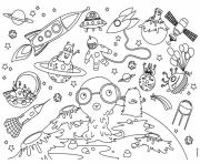 Coloriage xxl espace planete extra teresstre